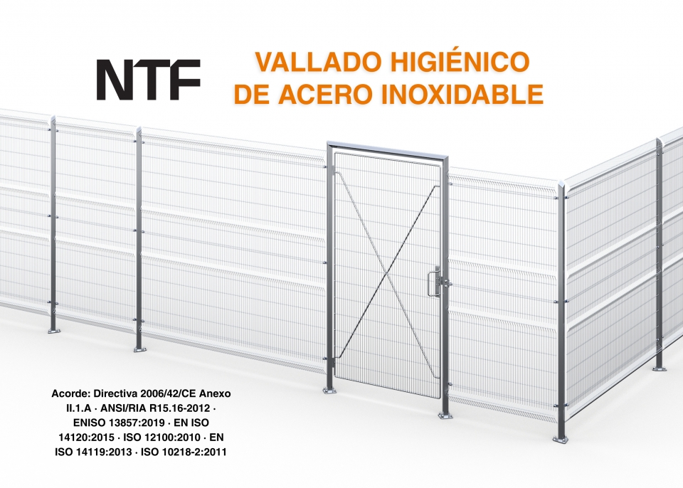 AQD Industrial alcanza un acuerdo estratégico con NTF para la distribución de vallado inoxidable higiénico